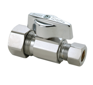 BrassCraft KTCR14XC 5/8 x 3/8 Compression 1/4 Turn Straight Jiffy Stop - NYDIRECT