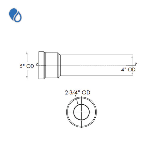 Saniflo 030 Extension Pipe - NYDIRECT