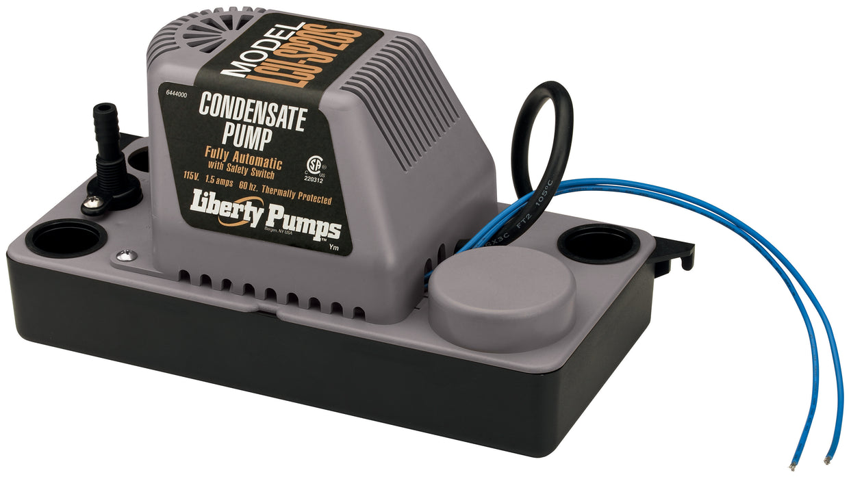 Liberty LCU-SP20S, Condensate Pump, shallow pan, 115V. Auto. with safety switch, 20' max head - NYDIRECT