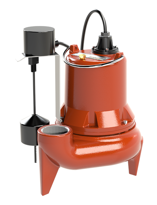 Liberty LE51M, 1/2 HP, Sewage Pump, 1 PH, 115V, 10' Cord, 2" Discharge, Manual - NYDIRECT