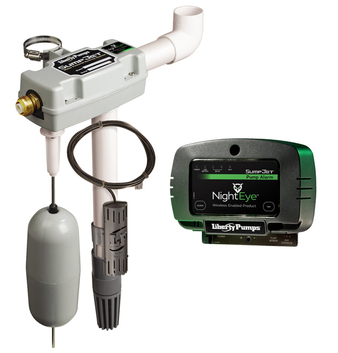 Liberty SJ10A-EYE, SumpJet® water-powered back-up emergency sump pump with NightEye® wireless enabled alarm alarm - NYDIRECT