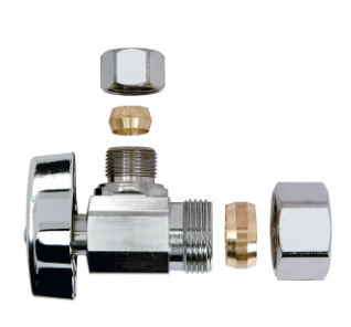 BrassCraft KTCR19XC 5/8 x 3/8 Compression 1/4 Turn Angle Jiffy Stop - NYDIRECT