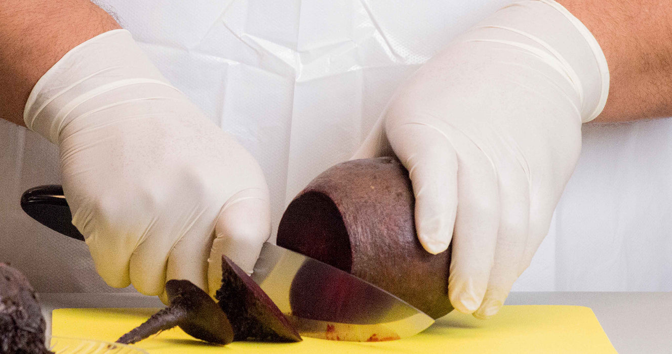 AMMEX® Gloveworks®Ivory Latex Industrial Powdered Disposable Gloves - NYDIRECT