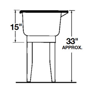 EL Mustee 14CP 23" UTILITUB® Co-Polypure™ Laundry Tub - Combo Kit - NYDIRECT