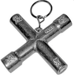 Pasco 1701 4-Way Sillcock Key - NYDIRECT