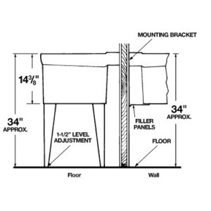 Mustee 19F Utilatub Laundry Tub Floor Mount, 24-Inch x 20-Inch, White - NYDIRECT
