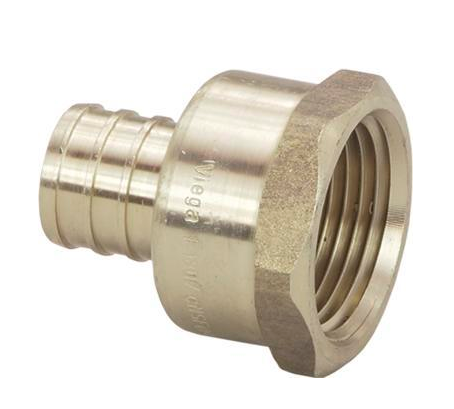 Viega PureFlow Zero Lead Brass Crimp Adapter x Female Pipe Thread - NYDIRECT