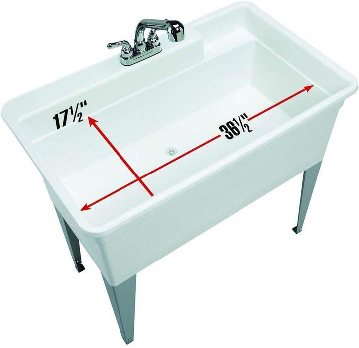 Mustee 28CF Big Tub Utilatub Combo Utility Sink 24" X 40" - NYDIRECT