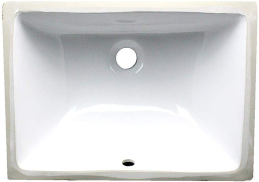 Nantucket Sinks UM-16x11-W 16-Inch by 11-Inch Rectangle Ceramic Undermount Vanity, White - NYDIRECT