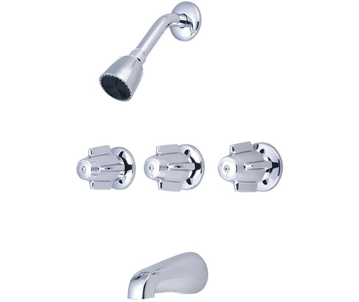 Central Brass 0971-Z Three Handle Tub and Shower Set - NYDIRECT
