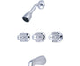 Central Brass 0971-Z Three Handle Tub and Shower Set - NYDIRECT