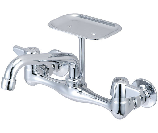 Central Brass 0048-UA 2-Handle Wall Mount Kitchen Faucet - NYDIRECT