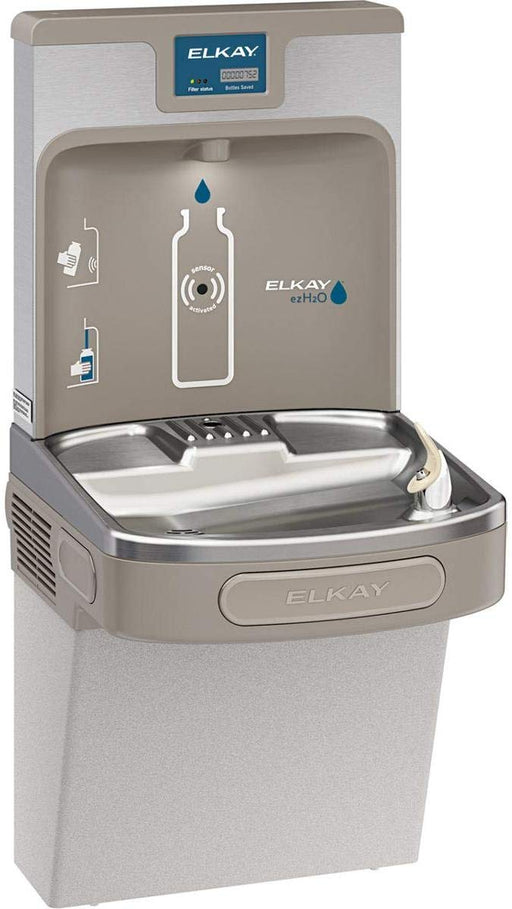 Elkay LZS8WSLP Enhanced EZH2O Bottle Filling Station & Single ADA Cooler, Filtered 8 GPH Light Gray - NYDIRECT