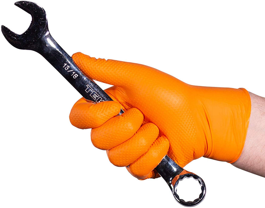 AMMEX® Gloveworks® HD Orange Nitrile Powder Free Industrial Gloves - NYDIRECT
