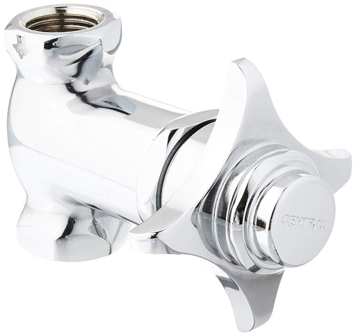 Central Brass 0331-1/2 Self-Close Straight Stop Chrome - NYDIRECT