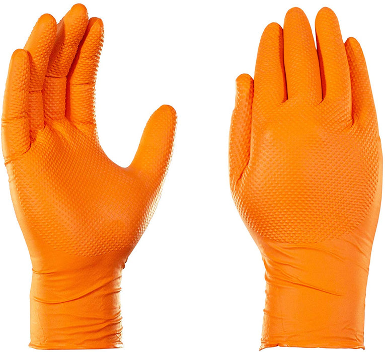 AMMEX® Gloveworks® HD Orange Nitrile Powder Free Industrial Gloves - NYDIRECT