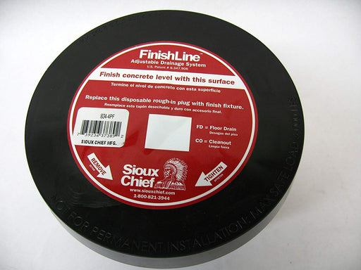 Sioux Chief Manufacturing 834-4P Sioux Chief 834-4PF 4 Inch PVC40 Adjustable Base 3 1/2 Inch Cleanout Plugs, Coring Sleeve and Head Adapter - NYDIRECT