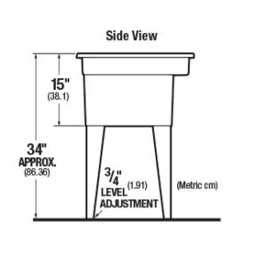 Mustee 28F Bigtub Utilatub Laundry Tub Floor Mount, 24-Inch x 40-Inch - NYDIRECT