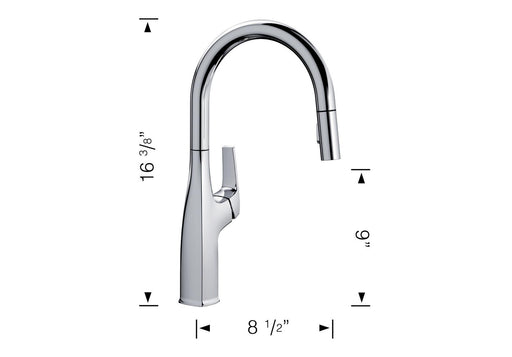 Blanco Rivana High Arc Pull-Down Kitchen Faucet - NYDIRECT