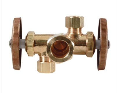 BrassCraft CR1901DVXR 5/8 x 3/8 x 3/8 Dual Valve Angle Stop - NYDIRECT
