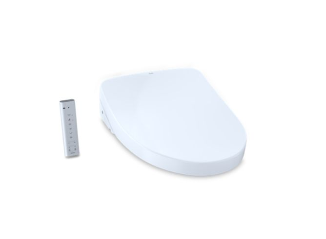 TOTO SW3054#01 S550E Electronic Bidet Toilet Seat with Cleansing Warm, Nightlight, Auto Open and Close Lid, Instantaneous Water Heating, and EWATER+, Elongated Classic, Cotton White - NYDIRECT