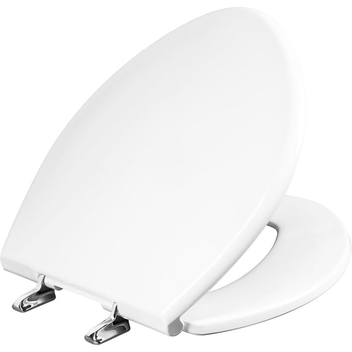 BEMIS 1000CPT Round/Elongated Paramont™ Commercial Plastic Toilet Seat in White with Chrome Hinge and STA-TITE® Commercial Fastening System™ - NYDIRECT