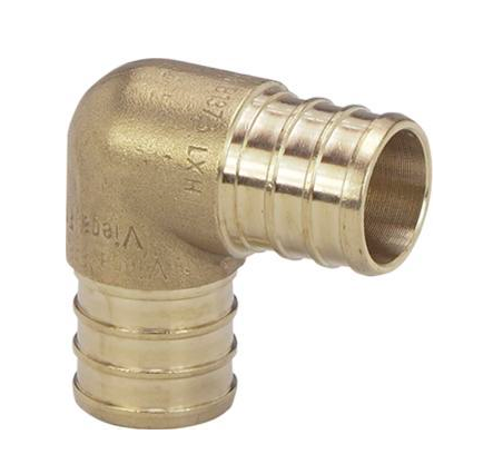 Viega PureFlow Zero Lead Brass Crimp 90-Degree Elbow - NYDIRECT