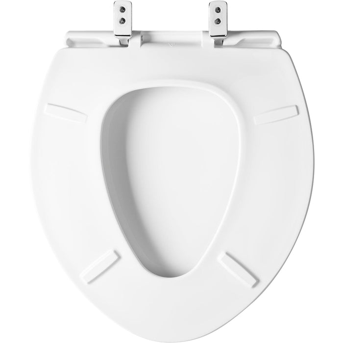 BEMIS 1000CPT Round/Elongated Paramont™ Commercial Plastic Toilet Seat in White with Chrome Hinge and STA-TITE® Commercial Fastening System™ - NYDIRECT