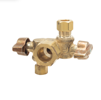 BrassCraft CR1900DVXR 5/8 x 3/8 x 1/4 Dual Valve Angle Stop - NYDIRECT