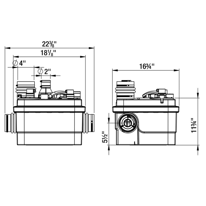 Saniflo 069 Sanicubic 1 Simplex Grinder System - NYDIRECT