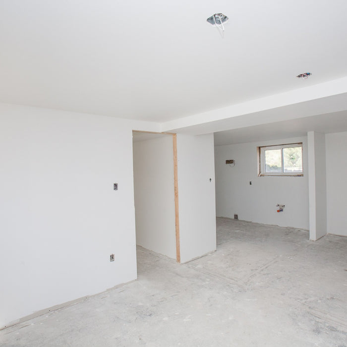 Empty basement with proper ventilation, ready for rough in and bathroom installation