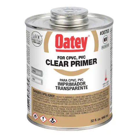 Oatey Clear Primer - NYDIRECT