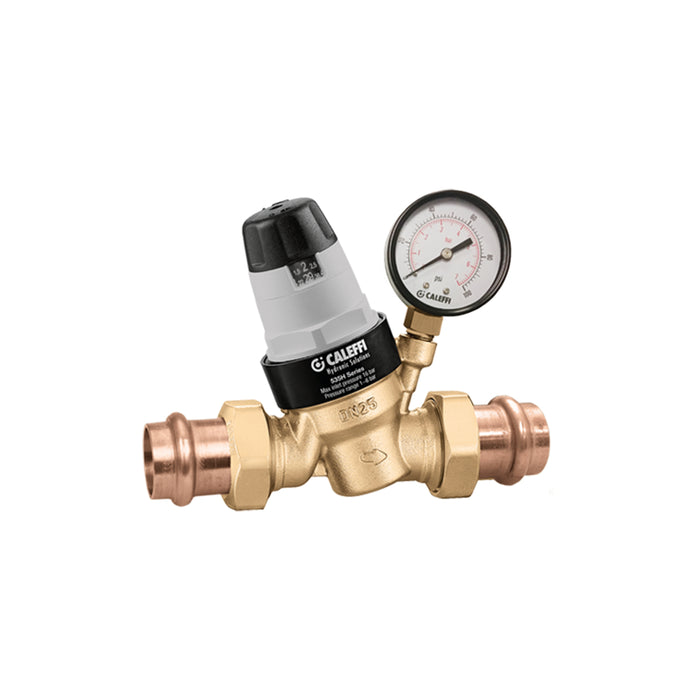 Caleffi 535651HA 3/4" Press Union Pressure Reducing Valve with Gauge