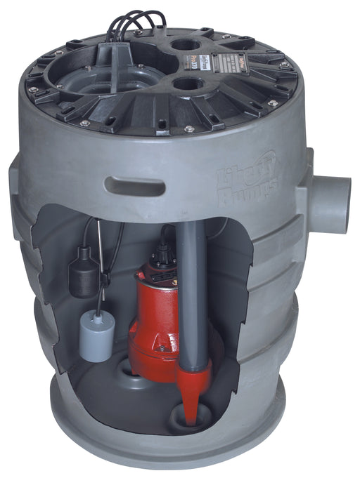 Liberty P372LE52, 1/2 HP, Simplex Sewage Package, 1 PH, 208-230V, 2" Discharge, 10' cord - NYDIRECT