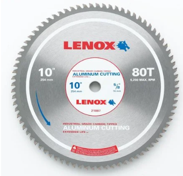 Lenox 21887AL100080CT 10" Metal Cutting Circular Saw Blade - NYDIRECT