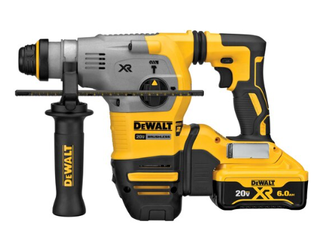 Dewalt DCH293R2 20V MAX* 1-1/8 in. XR® Brushless Cordless SDS PLUS L-Shape Rotary Hammer Kit - NYDIRECT