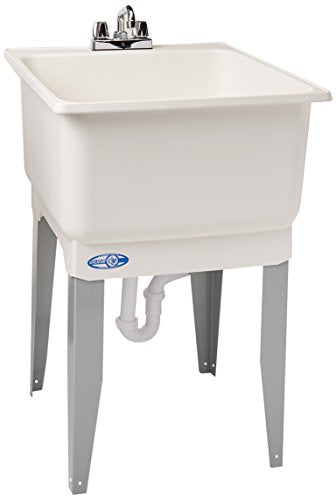 EL Mustee 14CP 23" UTILITUB® Co-Polypure™ Laundry Tub - Combo Kit - NYDIRECT