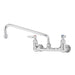 T&S Brass B-0231 Polished Chrome Wall Mount Double Pantry Faucet - NYDIRECT