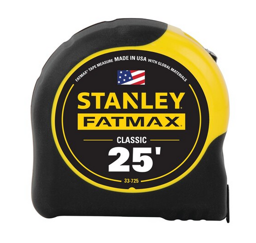 Dewalt 33-725 25 ft. Stanley Fatmax Classic Tape Measure - NYDIRECT