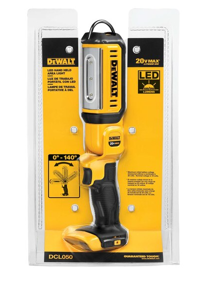 Dewalt DCL050 20V MAX* LED Hand Held Area Light (Tool Only) - NYDIRECT