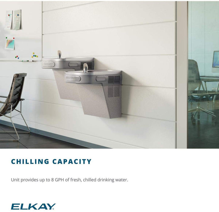 Elkay EZSTL8SC Wall Mount Bi-Level ADA Versatile Cooler, Non-Filtered, 8 GPH, Stainless - NYDIRECT