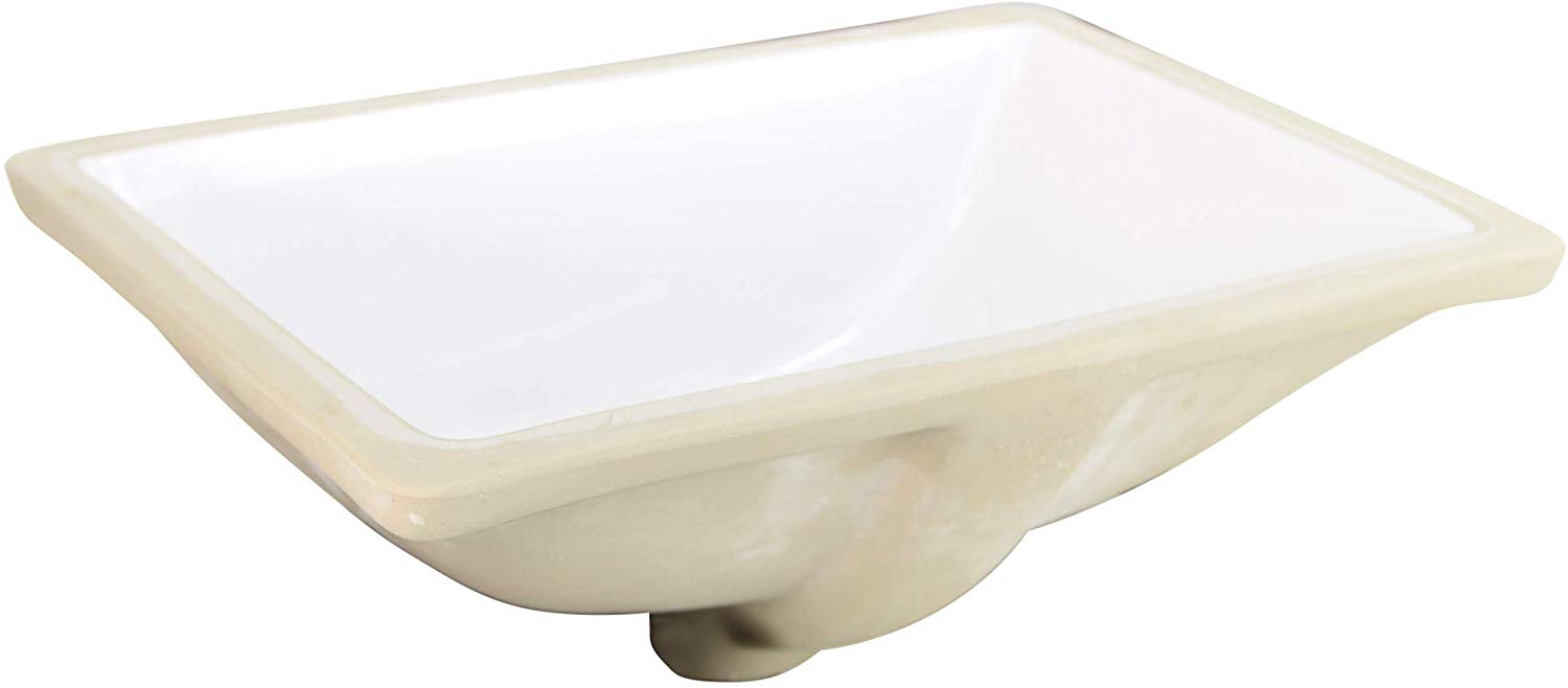 Nantucket Sinks UM-16x11-W 16-Inch by 11-Inch Rectangle Ceramic Undermount Vanity, White - NYDIRECT