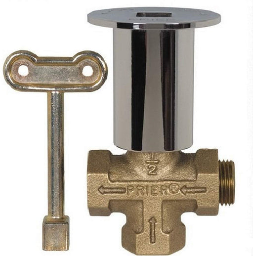 PRIER PRODUCTS C-64CP Prier 3-Way Gas Log Lighter Valve with Chrome Plated Escutcheon - NYDIRECT