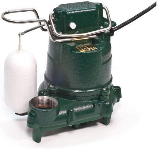 Zoeller 53-0016 1/3HP Model M53 Mighty-Mate Automatic Cast Iron Single Phase Submersible Sump/Effluent Pump w/ 25' Cord - NYDIRECT