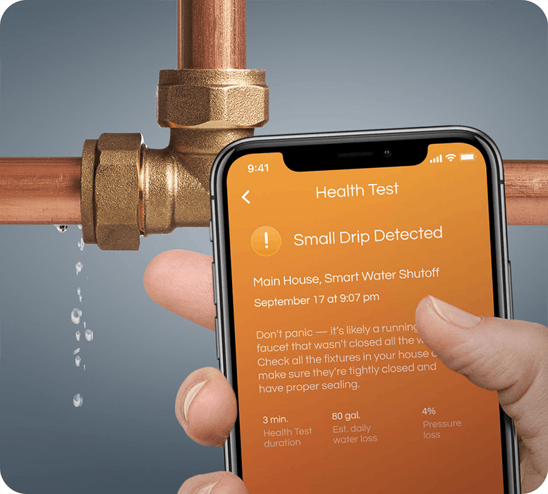  Moen 900-001 WI-FI Smart Water Monitor for 3/4-inch Pipes -  Microleak Technology, Automatic Shutoff Sensor, App Dashboard - 24/7  Protection, Temperature, Home, Monitors