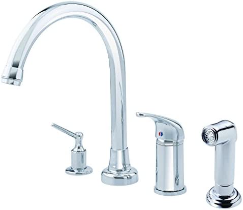Gerber Melrose Single Handle High-Rise Kitchen Faucet with Spray and Soap Dispenser - NYDIRECT