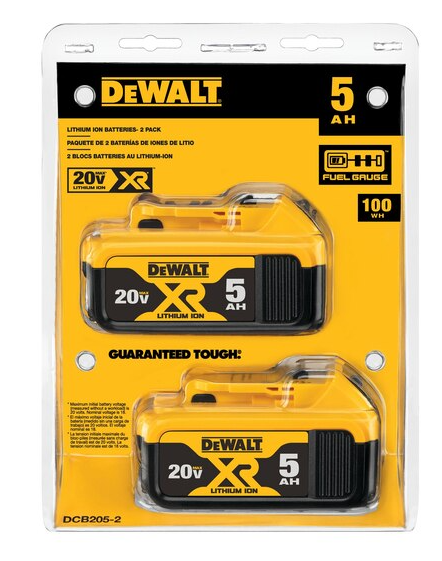 Dewalt DCB205-2 20V Max 5 AH Battery Double Pack - NYDIRECT