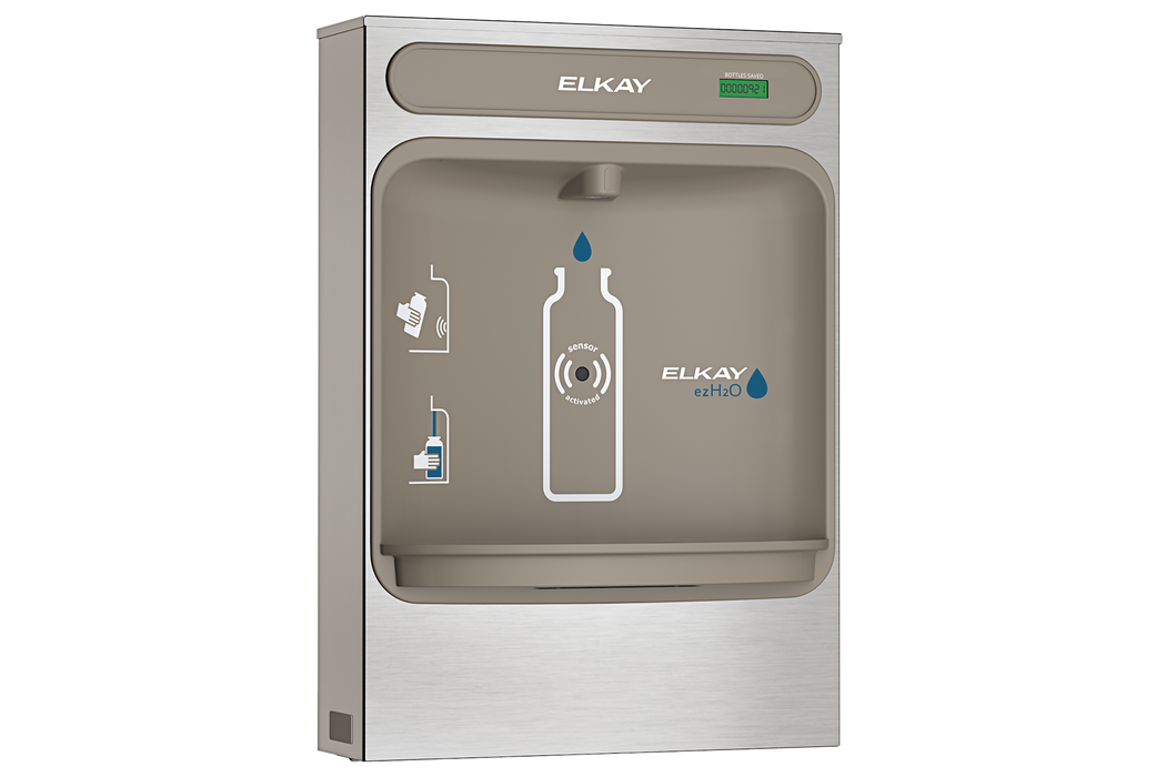 Elkay EZWSSM EZH2O Bottle Filling Station Surface Mount, Non-Filtered Non-Refrigerated Stainless - NYDIRECT