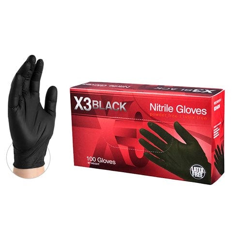 AMMEX® BX3 Black Nitrile Industrial Glove - NYDIRECT