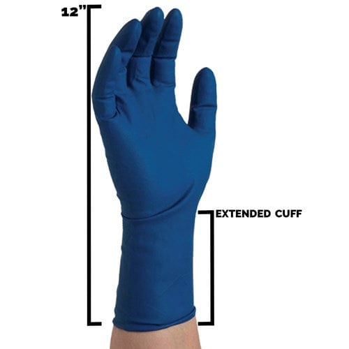 AMMEX® GlovePlus® HD Blue Latex Powder Free Exam Gloves 13 mil Powder Free Textured Disposable, Non-Sterile Case of 500 - NYDIRECT